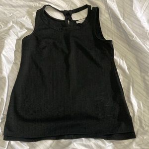Sleeveless White House black market dressy black top size small